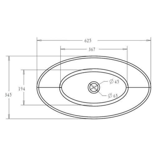 Wastafel  waskom Lilium C-807W - Afbeelding 6