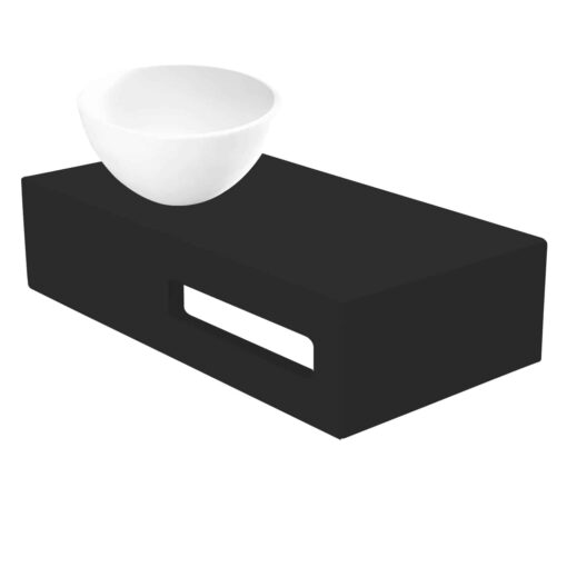 Fonteinplanchet fonteinhouder Malo matzwart - Afbeelding 3