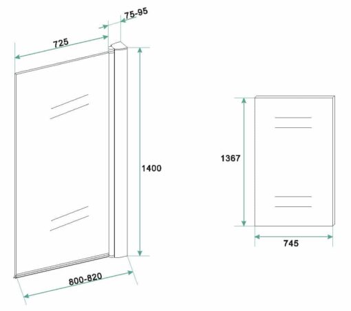 Badwand Orbit draaibaar matzwarte profielen - Afbeelding 4
