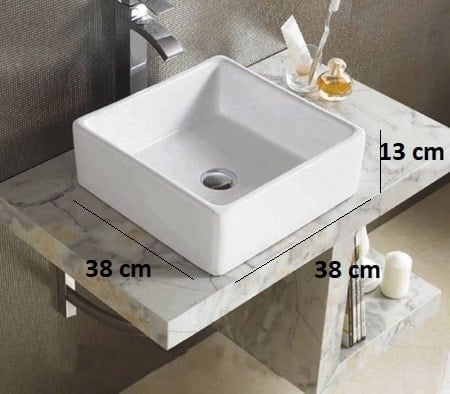 Wastafel waskom Lilium Quatro wit - Afbeelding 2