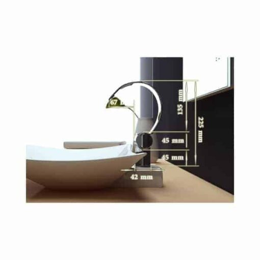 Wastafelkraan WA-60 chroom - Afbeelding 3