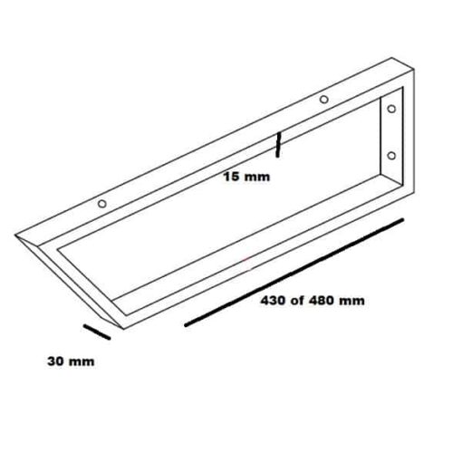 Wandsteun console opzetbeugel KT-4500 chroom - Afbeelding 13