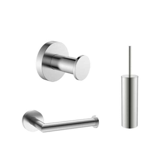 Toilet accessoireset Lilium Round rvs