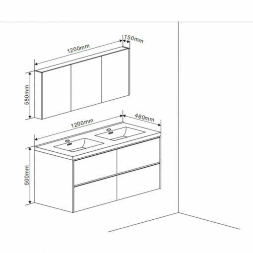 Badmeubelset Longer wit compleet - Afbeelding 11