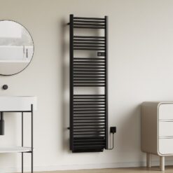 Radiator matzwart met wifi en blower