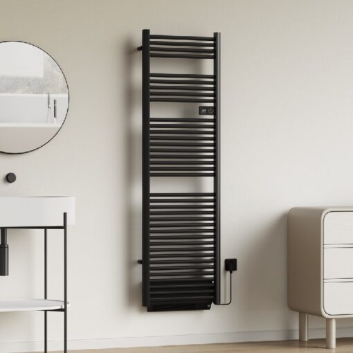 Radiator matzwart met wifi en blower