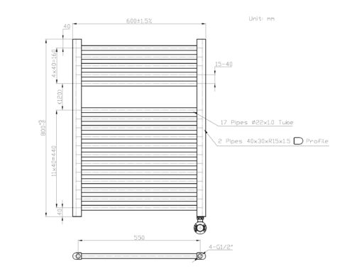 Radiator electrisch BD Senden White - Afbeelding 3