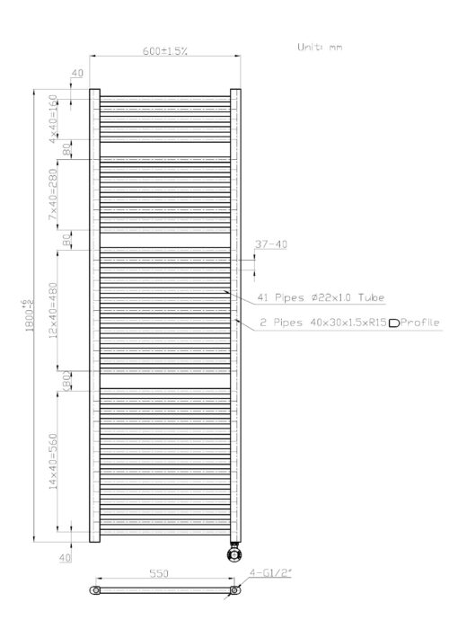 Radiator electrisch BD Senden White - Afbeelding 5