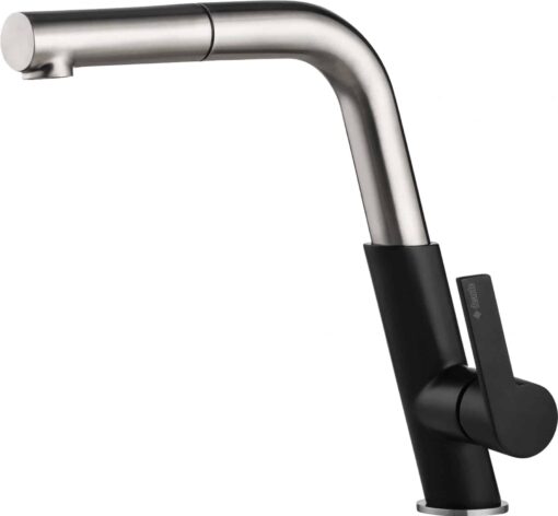 Keukenkraan Silia rvs-zwart