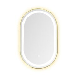 Spiegel Dort met ledverlichting en verwarming brushed gold