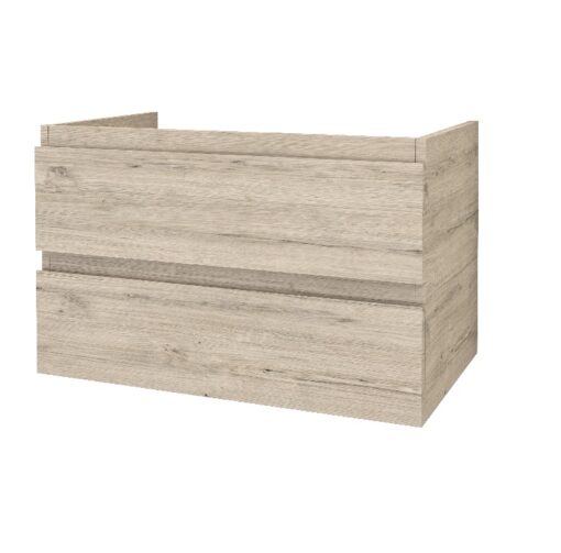 Badmeubel Sally  licht hout met wastafel - Afbeelding 2