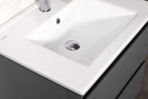 Badmeubel Sally glansgrijs met wastafel - Afbeelding 4
