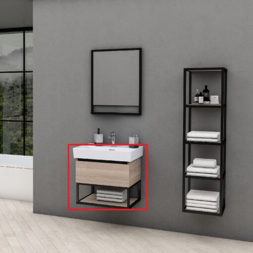 Badmeubel Sharp Noot met wastafel - Afbeelding 2