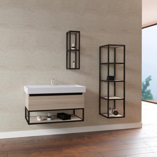 Badmeubel Sharp Noot met wastafel - Afbeelding 4