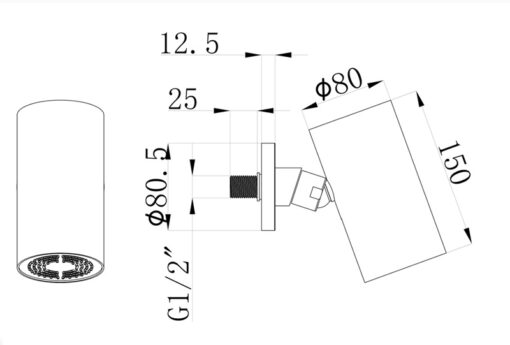 Hoofddouche  UniMatch Beam chroom - Afbeelding 4