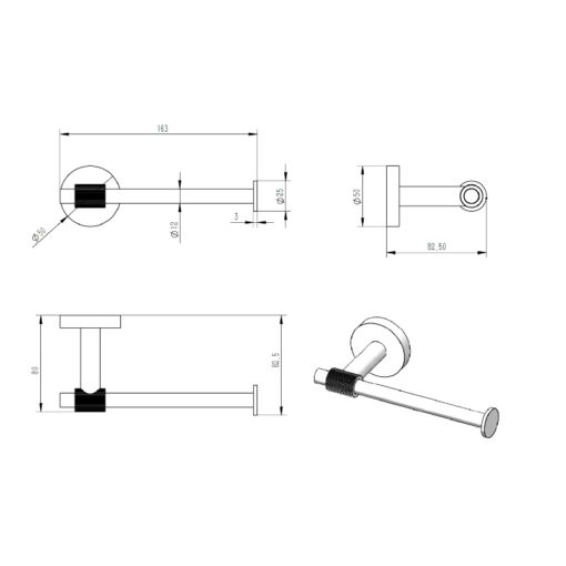 Toiletaccessoires one pack High-End Moya - Afbeelding 5