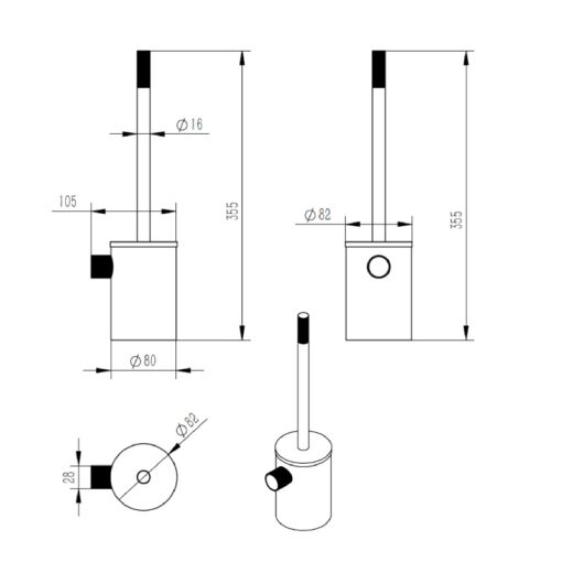 Toiletaccessoires one pack High-End Moya - Afbeelding 7
