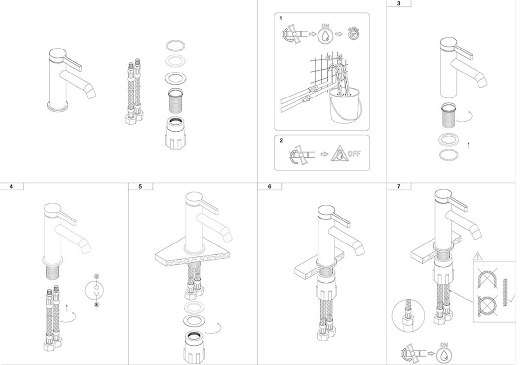 Wastafelkraan Arch chroom - Afbeelding 3