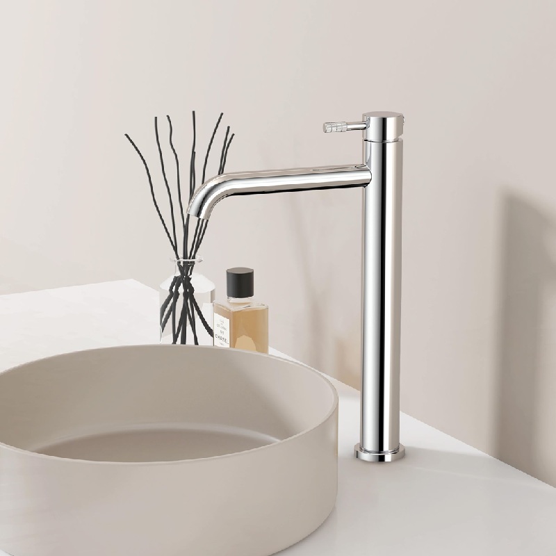 Wastafelkraan Stria hoog chroom