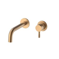 Wastafelkraan Stria inbouw brons