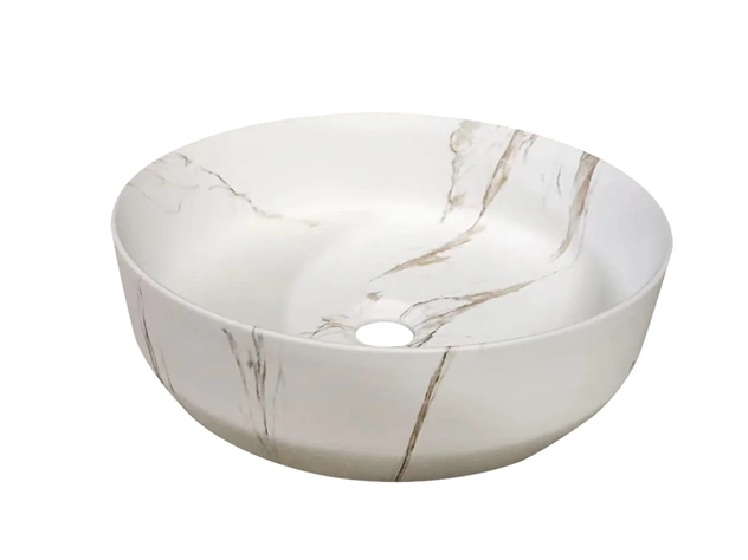 Wastafel Victoria marmerlook wit - Afbeelding 2