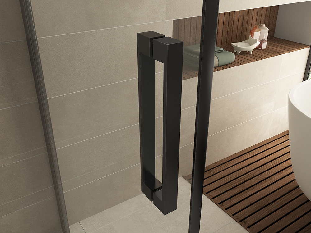 Douchecabine Salone met swingdeur matzwart - Afbeelding 3