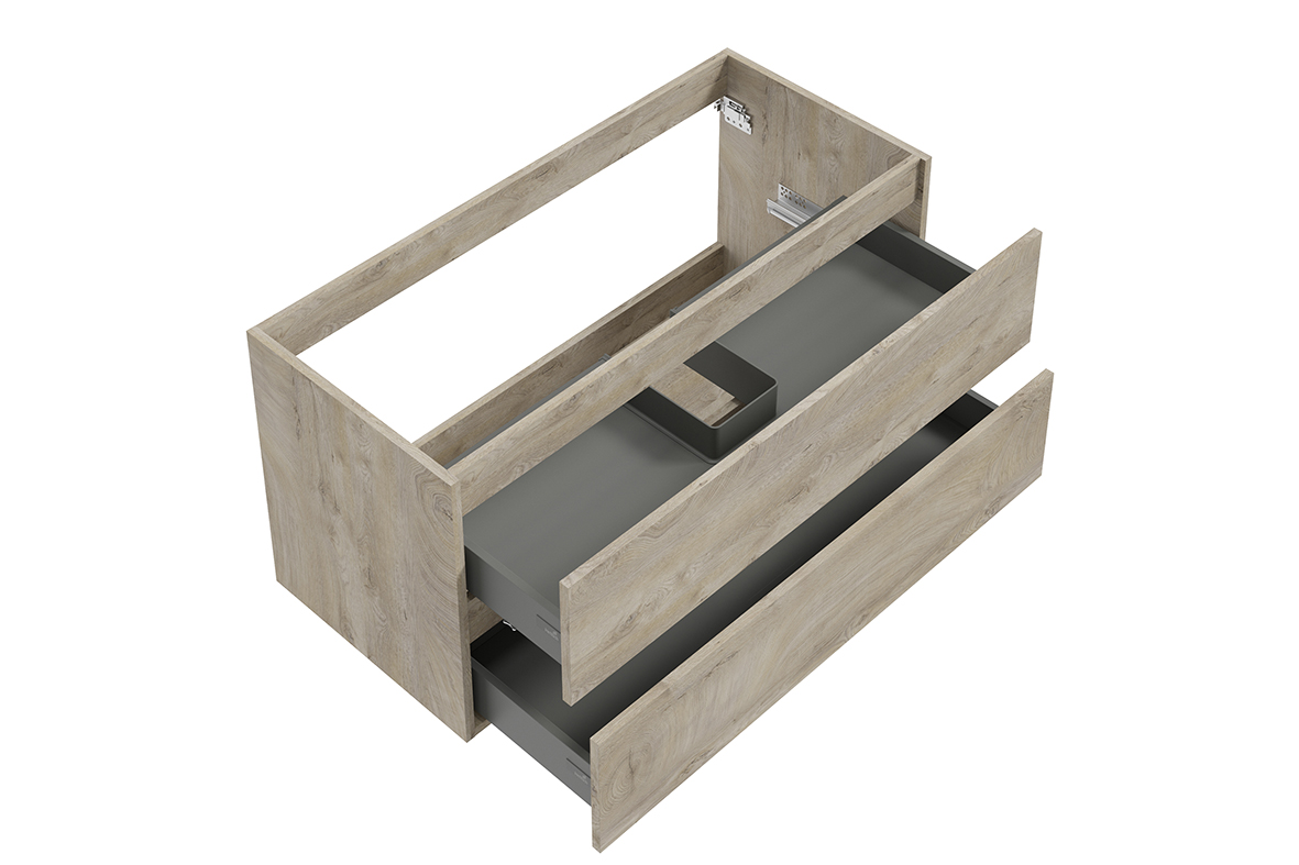 Badmeubel Alvara met topblad grijs eiken - Afbeelding 4