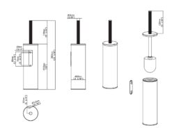 Toiletset all in one Stria bruin brons - Afbeelding 6