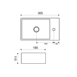Toiletwastafel fonteintje Rhea XXS beige - Afbeelding 2